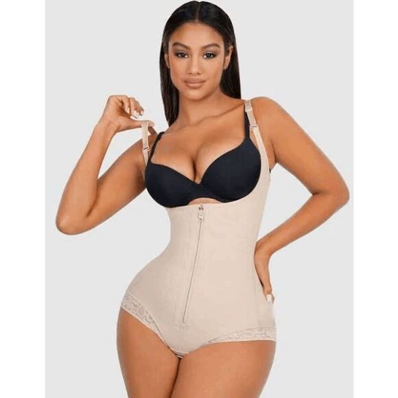 NWT Feelingirl Adjustable Plunge Zipper Bodysuit - Picture 1 of 1